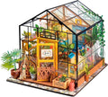 DIY Miniature House Kit Mini Green House Tiny Dollhouse Wooden Furniture Kit with LED Halloween