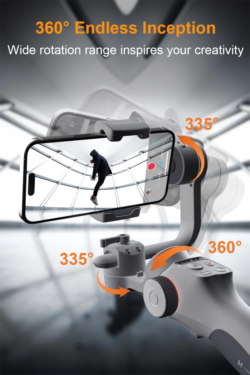 AI Tracking Gimbal Stabilizer for Smartphone