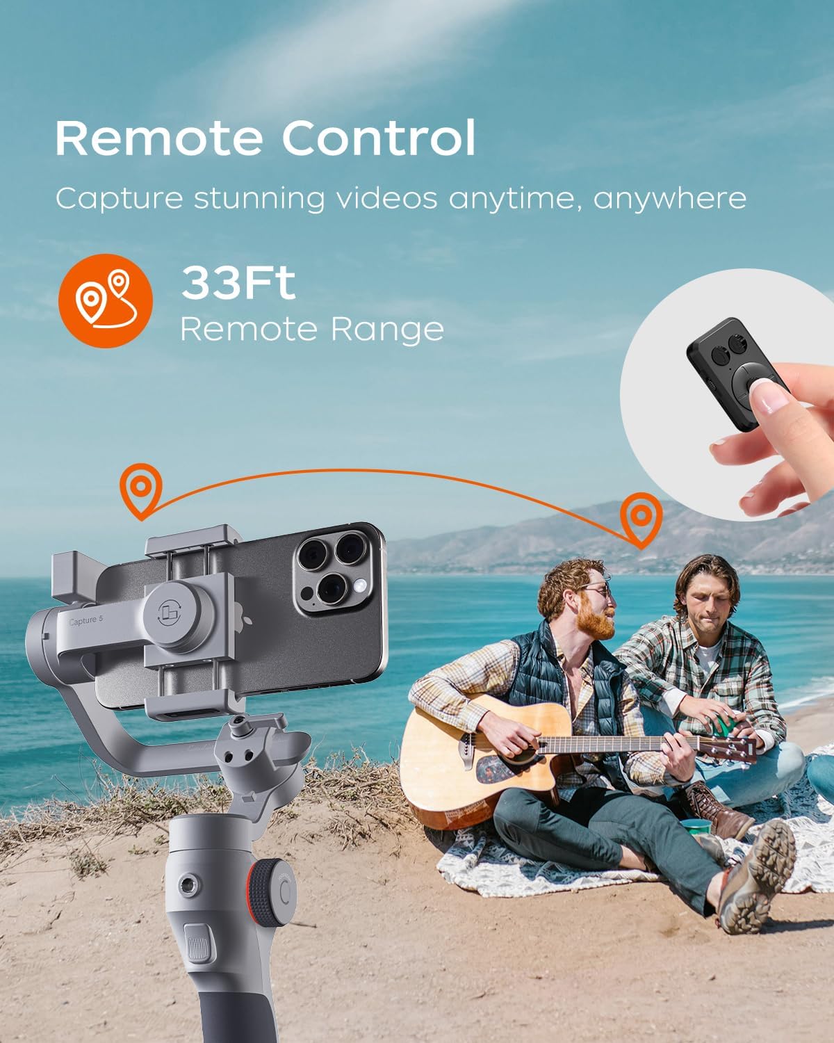 AI Tracking Gimbal Stabilizer for Smartphone