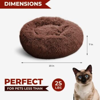 Cat Bed, Cat Beds for Indoor Cats Washable, Small Dog Bed Calming Pet Bed, Cat Beds & Furniture, Large Cat Bed, Kitty Kitten Bed