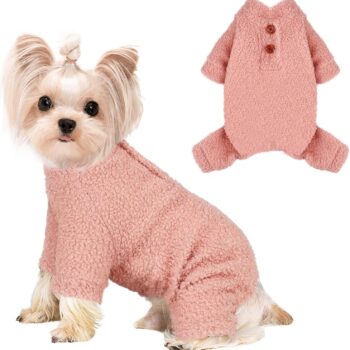 Dog Sweater Dog Pajamas Winter Dog Clothes for Small Dogs Girl Boy Fuzzy Warm Puppy Sweater Onesie Cute Chihuahua Sweater Yorkie Clothes Cat Apparel Outfit
